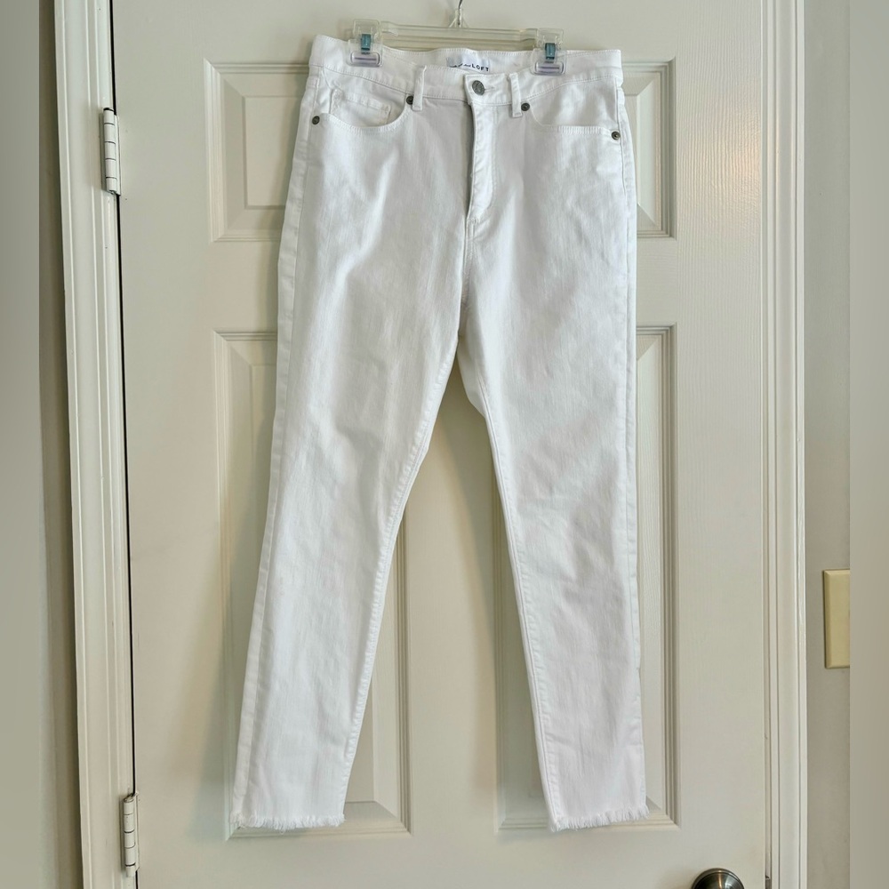 LOFT White Skinny Jeans